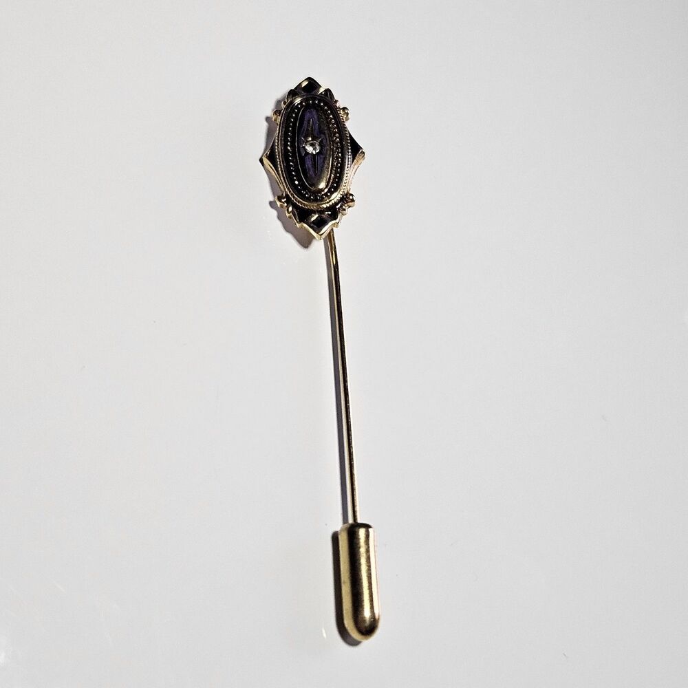 Vintage 70s Avon Stick Pin Kensington Victorian Revival Gold Toned